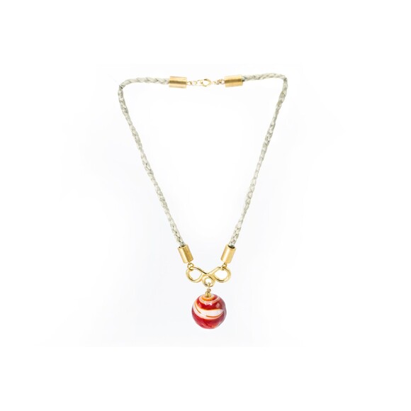 Rare vintage mid century signed Cadoro art glass choker...